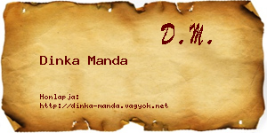 Dinka Manda névjegykártya